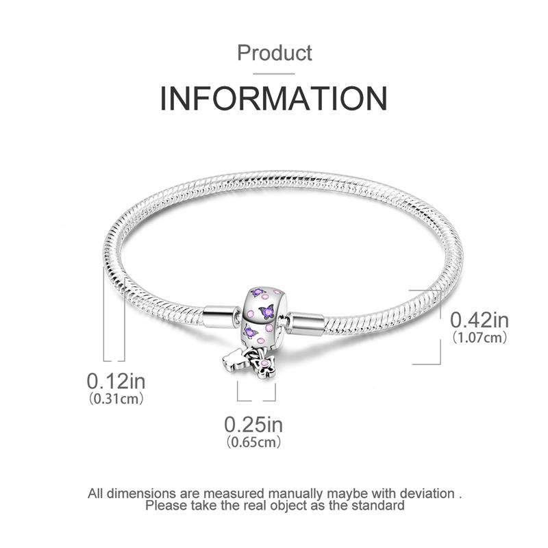 New Original 925 Silver Bracelet Heart Butterfly Bracelet For Women Fit Original Bracelet Charms Beads Jewelry DIY Gift