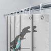 Jurassic Bird Shower Curtain Cute Dinosaur Pattern Bathroom Decor Washable Fabric Liner Tropical Forest Theme Home Textile Artis