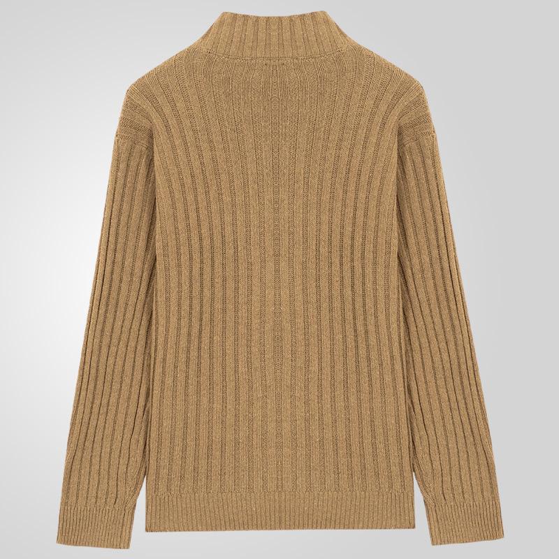 Cardigan versatil de toamnă și de iarnă pentru bărbați, retro tricotat, pulover, jachetă cu mânecă lungă, pulover jacquard greu