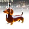 Whiskey Glass Bottle Dachshund Dog Shape Empty Liquor Bottle Decorative Decanter Dachshund Dog  Statue Wine Container