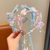 Non-Slip Princess Flower Crown 3D Butterflies Princess Hair Hoop Fairy Butterfly Headband  Gifts