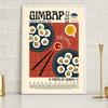 Gimbap Kimchi Bibimbap Poster Vintage Korean Food Vintage Wall Art Picture Cooking Canvas Painting Modern