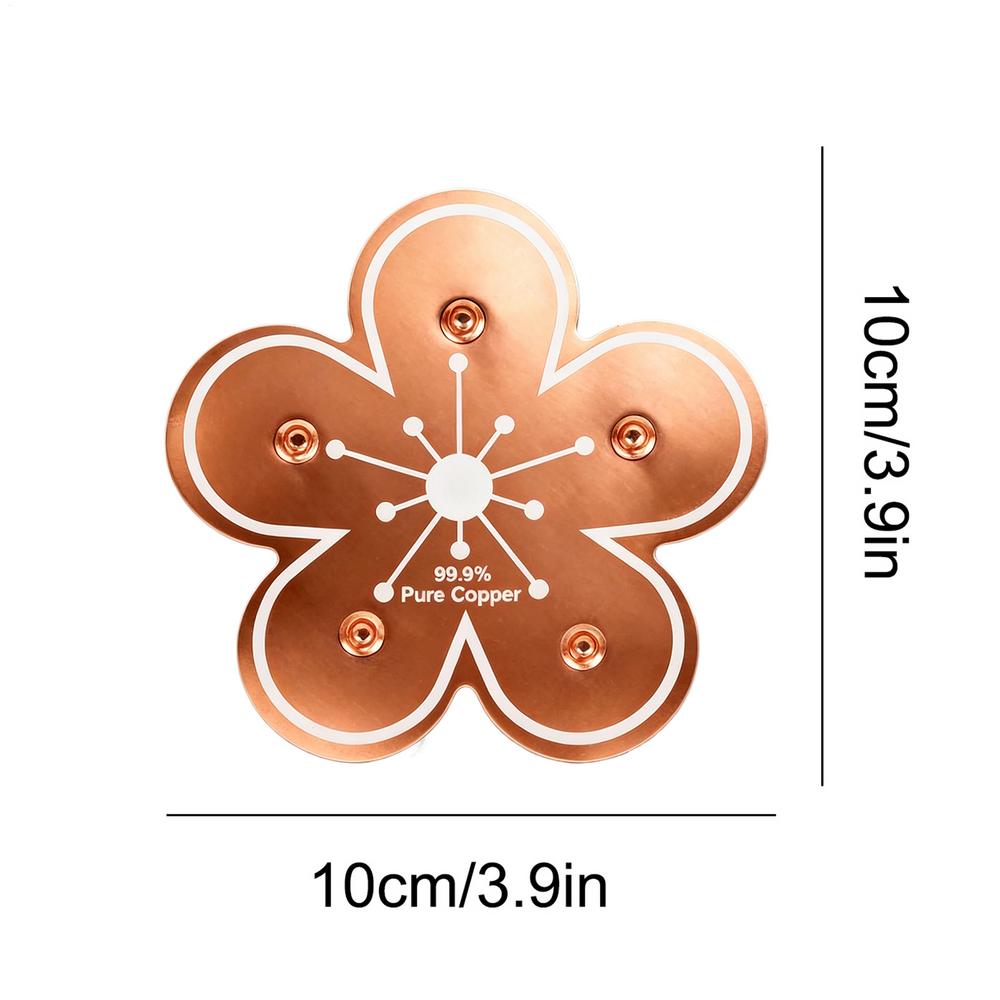 Copper Bird Bath Disk Floral Purification Panel Copper Disk Bird Bath Insert for Homeowners Gardeners Outdoor Enthusiasts
