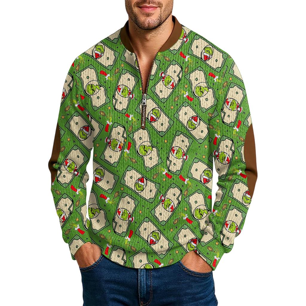 Men'S Outdoor Zipper Long Sleeved Sportswear Casual Sweatshirt