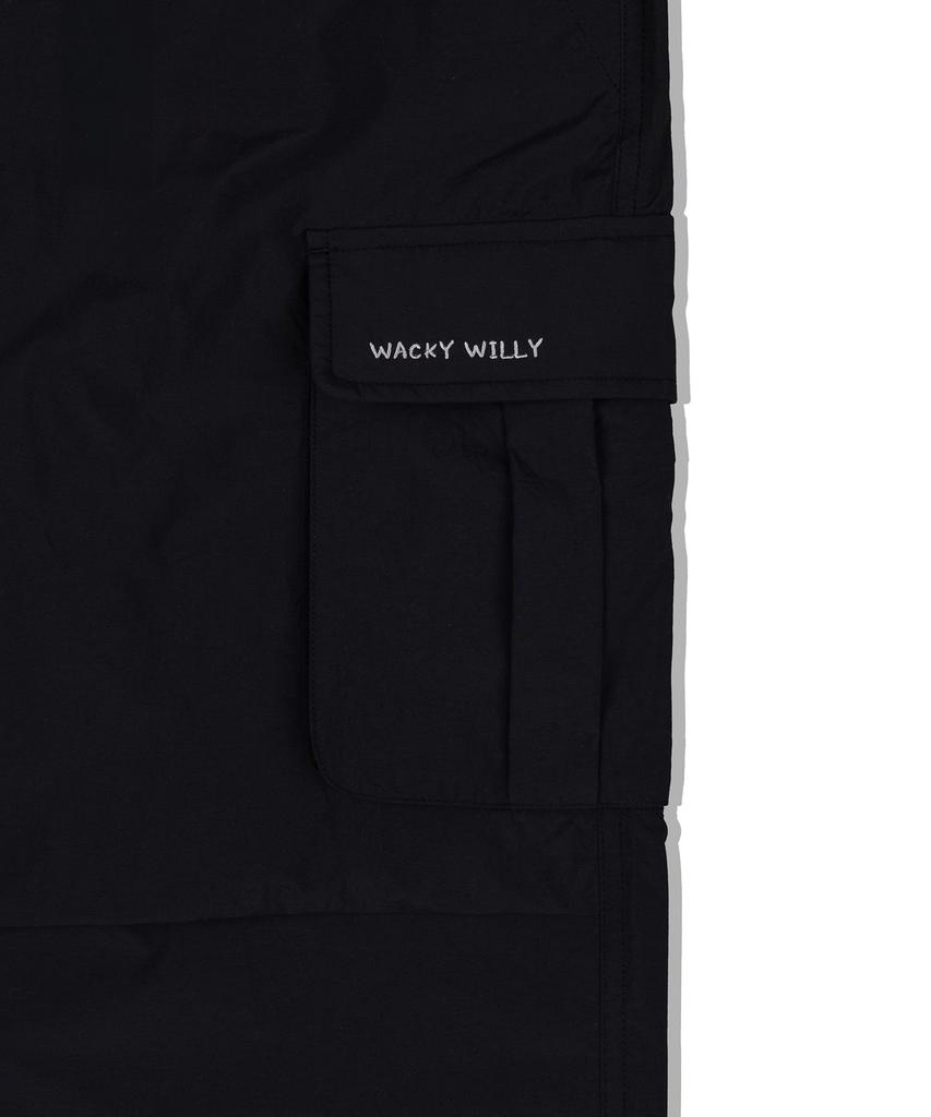 WACKY WILLY Women'S Nylon Parachute Pants Black