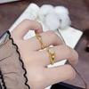 Medieval Vintage Ice Flower Flash Diamond Pigeon Egg Opening Ring Niche High-End Color Treasure Light Luxury Index Finger Ring Female