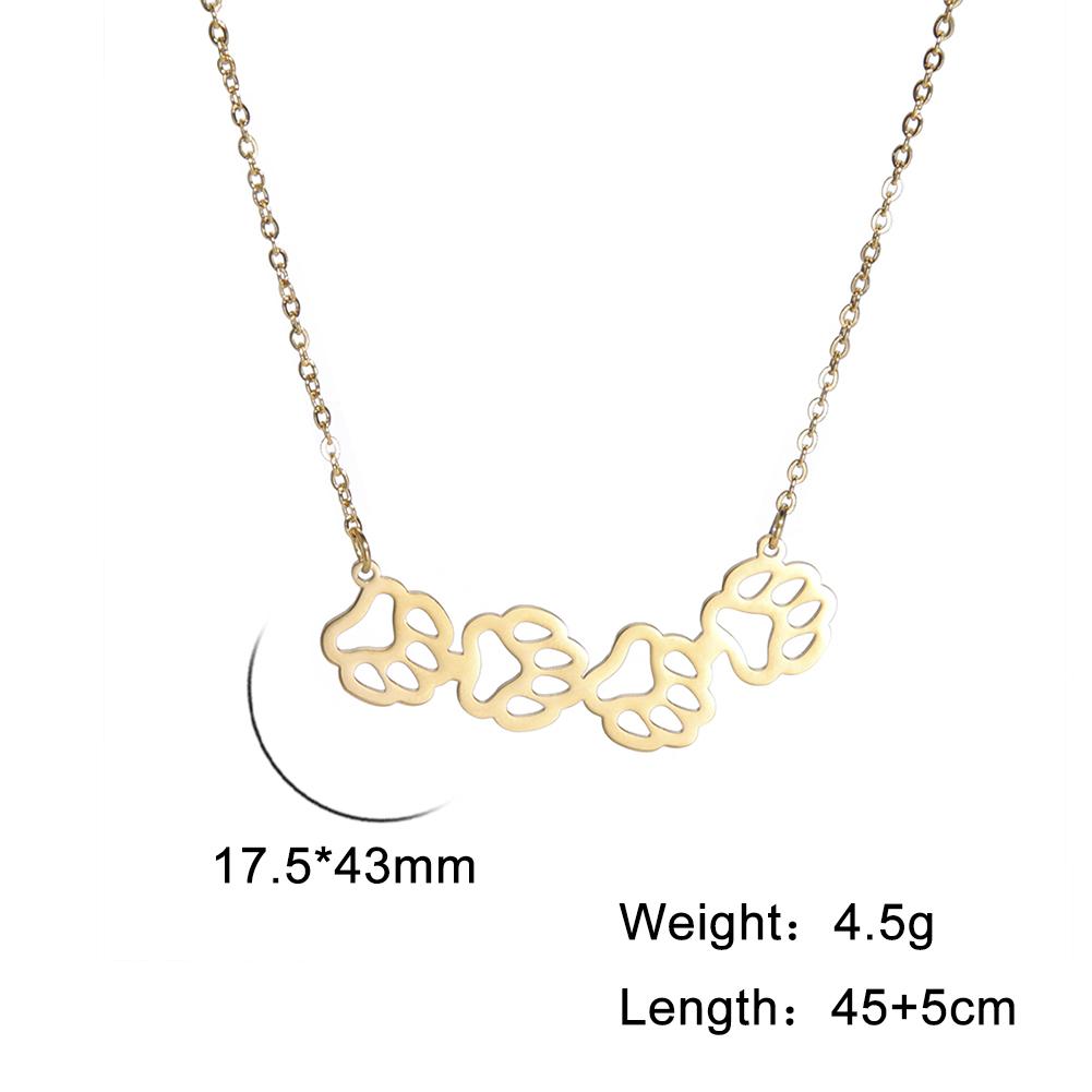Cazador Cute Animal Cat Pendant Necklace for Women Lovely Paw Choker Neck Chain Stainless Steel Jewelry Birthday Gift 2026
