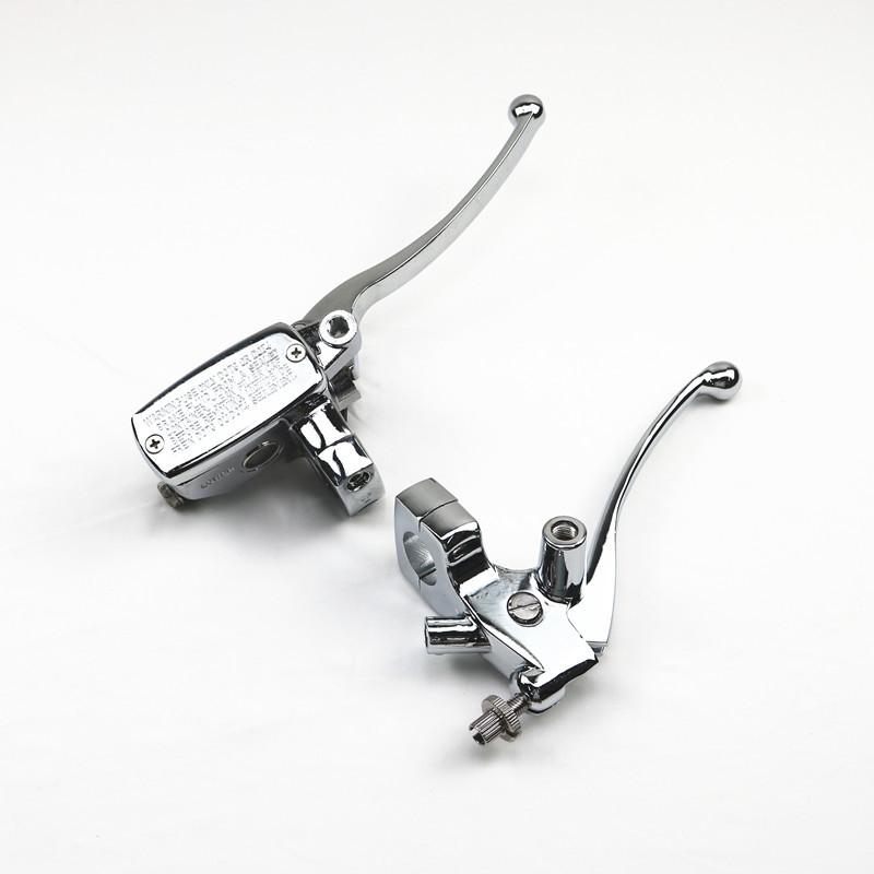 Chrome 1" Brake Clutch Lever For Harley Honda Kawasaki Suzuki Yamaha VT VTX Rat