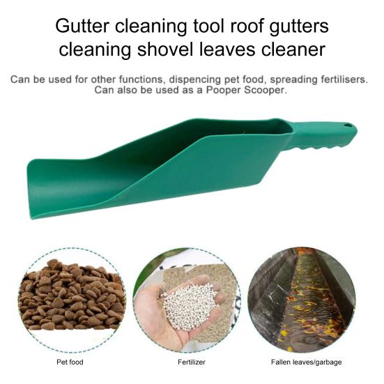 Renneskuffe Renseverktøy for takrenner med håndtak Håndholdt verktøy for fjerning av løv og annet avfall for grøfter, takvinduer og hagerengjøring