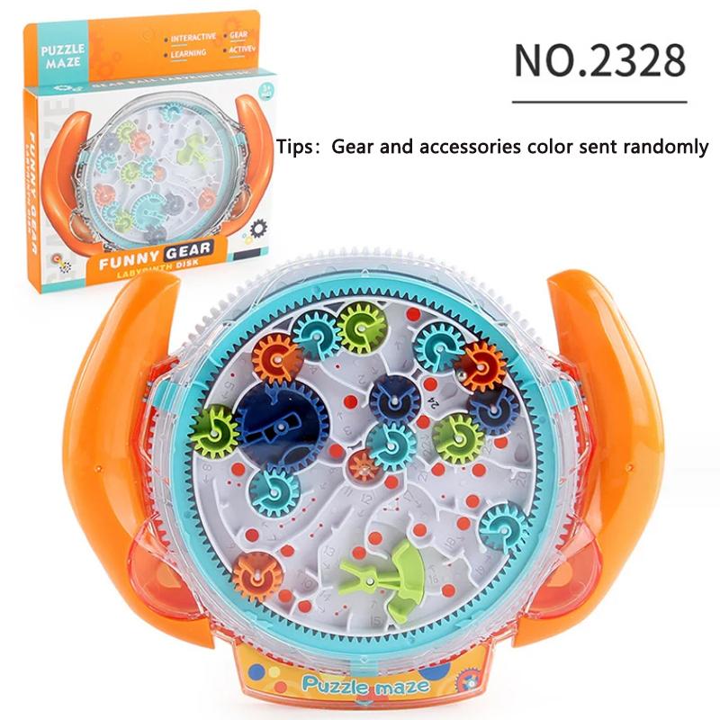 Creative Puzzle Maze Magic Transparent 3D Puzzle Speed Cube Rolling Ball Magic UFO Maze Toys For Children Stress Reliever Toys