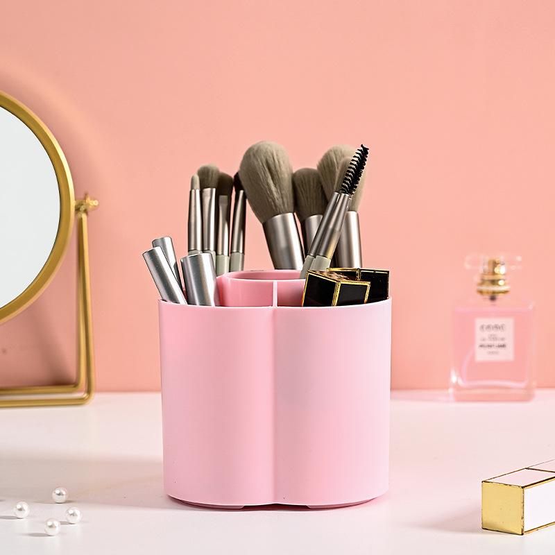 360 Degrees Rotating Pen Holder Large Capacity Pen Container Simple Desk Organizer Pencil Storage Box Students Stationery