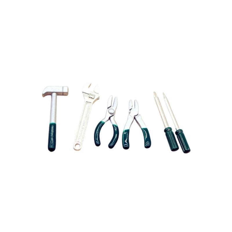 Miniature Gardening Tool Set Garden Toolbox for 1/12 Doll House Scene Decoration Craft Model Project Display Accessory