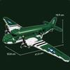 Ovly Douglas C-47 Transport Aircraft Model Building Block Fighter Toy Compatible with Bricks Children's Birthday Gift