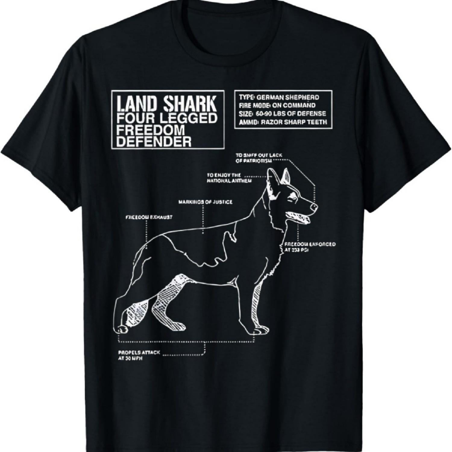 

Land Shark four legged freedom defender T-Shirt XXXXXL чорний