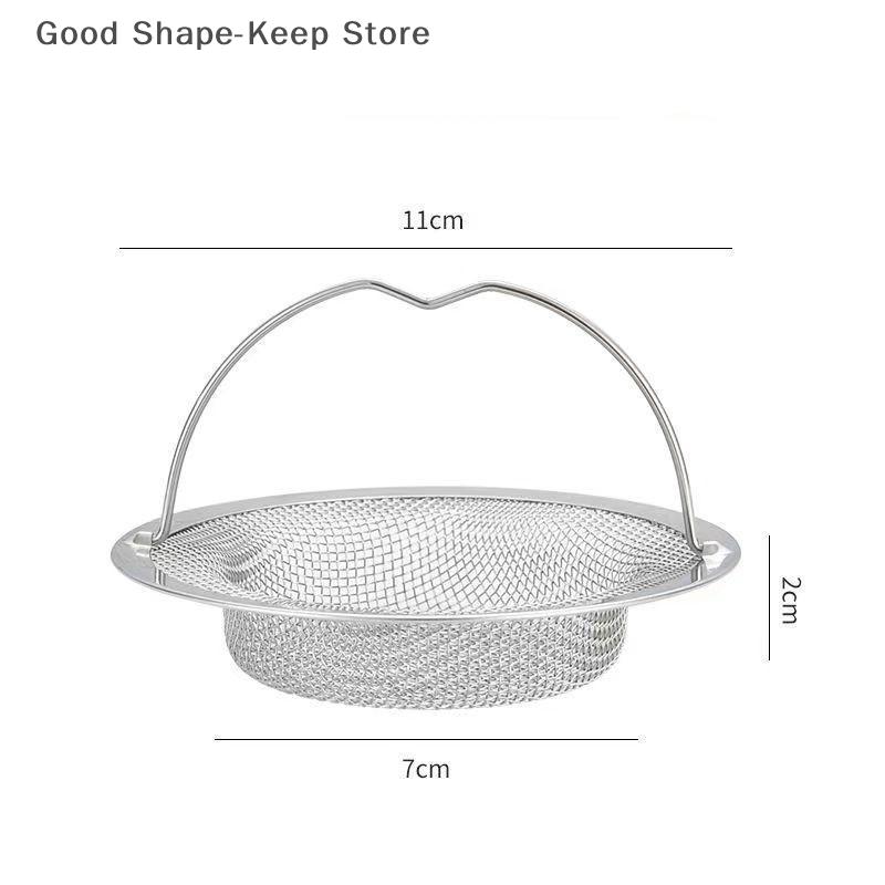 2/4PCS Stainless Steel Kitchen Sink Filter with Handle Food Residue Strainer Metal Dish Sink Garbage Disposal Prevention