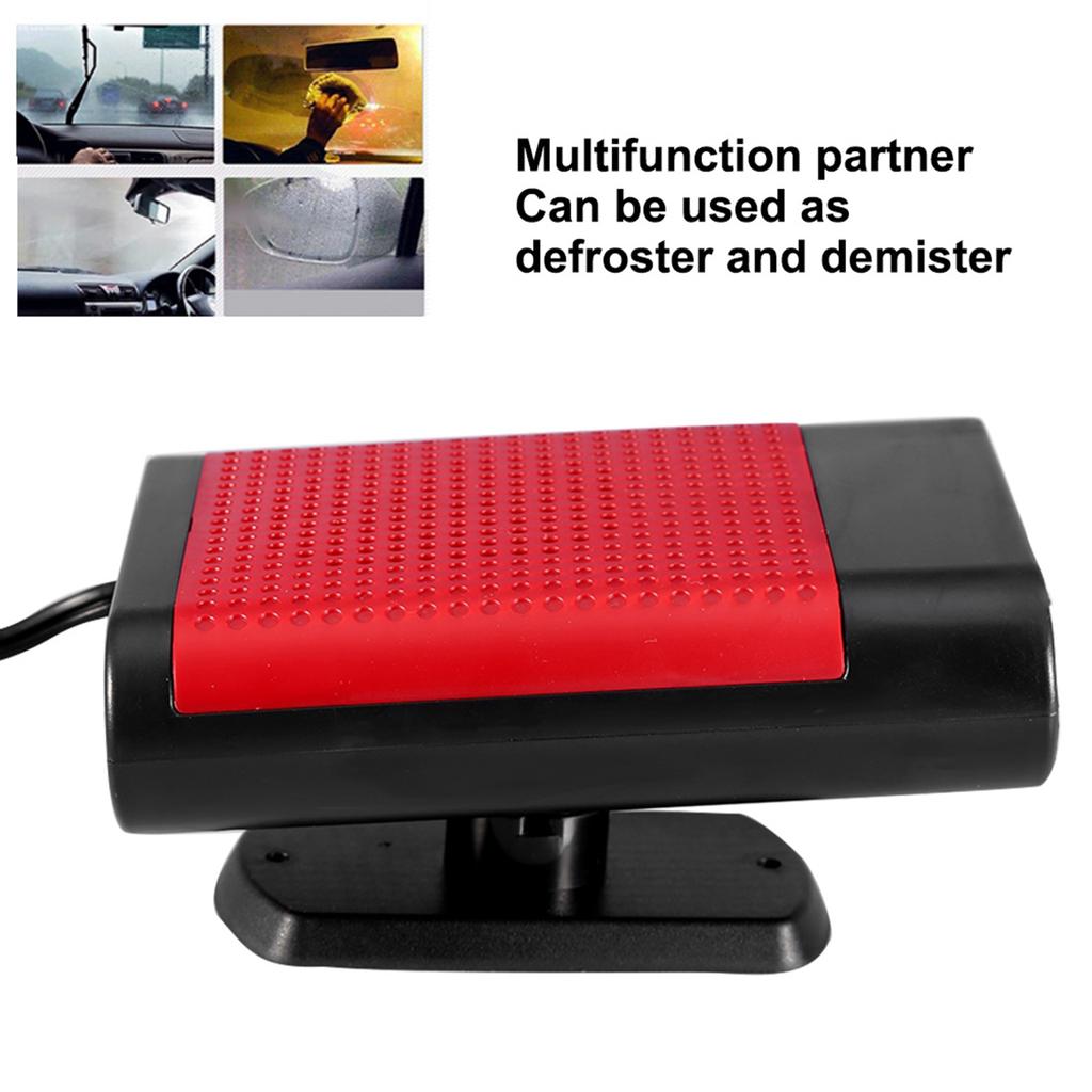 Car 12V Portable Electric Window Heater Heating Dryer   Fan Defroster Demister (Red)