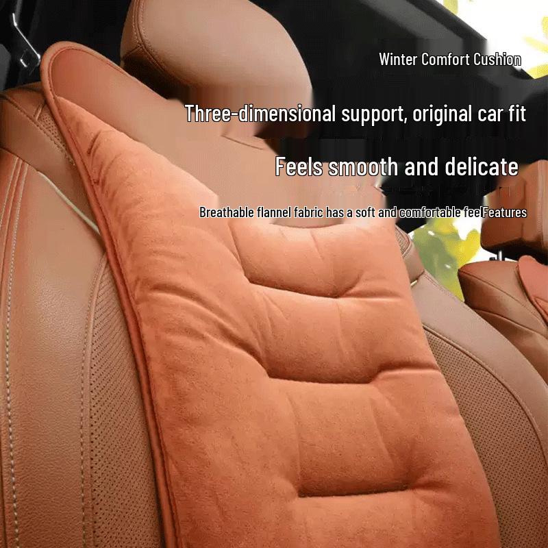 Winter Flannel Car Seat Cushions - Thick, Warm, Front & Rear Options