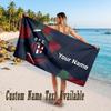 Bologna FC Design Beach Towel Custom Text Large Towel for Beach Vacation