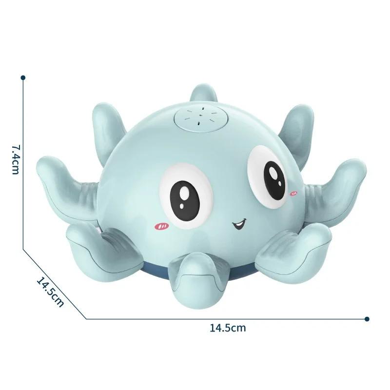 Bath Octopus Toy With Led Lights  Music - Auto Water Sprinkler Bpa-Free Baby Bath Time Toy For Toddlers (Pool Gift)
