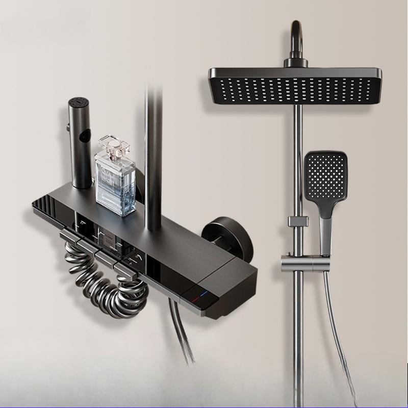 Bathroom Shower Set Piano Key Rainlfall Bath Showers System Set Apartment Bathtub Shower Faucet Full Set