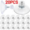 20/5PCS Transparent Suction Cups with Screw Nut Suction Cup Hook Strong PVC Sucke Pad Holder for Bathroom Wall Window Car Glass