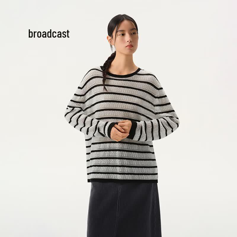 Broadcast Women s Striped Knit Sweater M