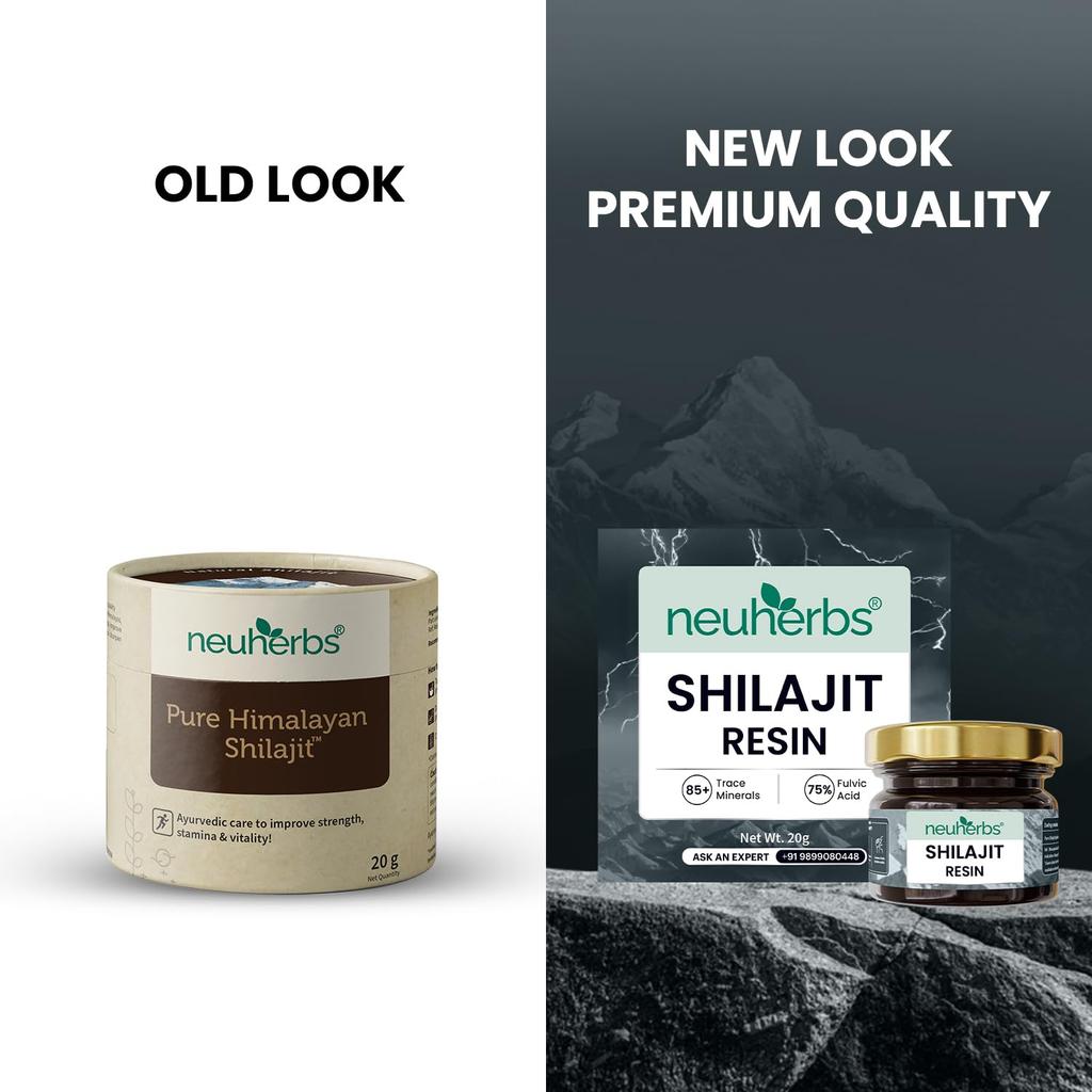Resina di Shilajit Neuherbs 20g | Shilajit Puro Himalayano (75% Acido Fulvico) | Supporto per Energia, Resistenza e Forza | Booster Naturale di Vitalità e Prestazioni