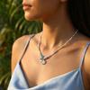 Resin Starfish Metal Shell Pendant Colorful Rice Beaded Necklace For Women Men Bohemian Sea Star Beach Choker Summer Zircon