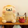 Bear Plush Crown Cushion Cartoon Toy Cute Stuffed Doll Decoration Kids Gift