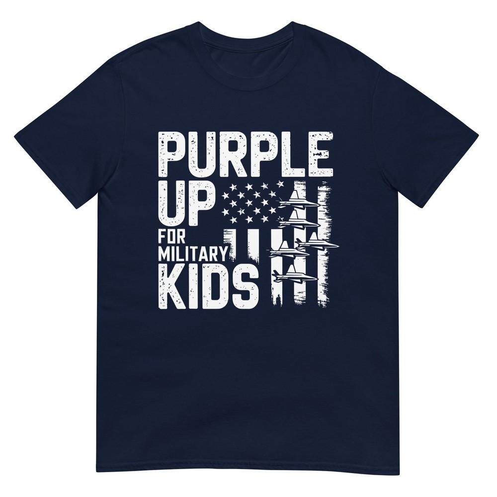 Purple Up For Military Kids Flag Military Child Month Tshirt S