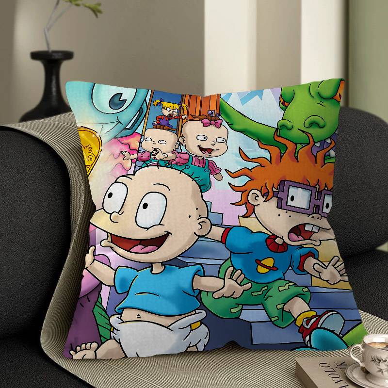 Cartoon Funny R-Rugrats Pillow Gift Home Office Decoration Bedroom Sofa Car Cushion Cover Case 45X45