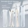 Adjustable Height Telescopic Pen Holder Transparent Cylinder Brush Storage  Pen Organizer