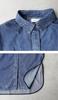 Antiqua Denim Shirt Long Free Size Vintage Dress, Sleeve, Women's, 20, Blue, PK-00475
