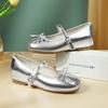 Fashion Inner Height Increase Silver Mary Jane Pumps Women's Summer Flats 2025 New Ballet Shoes with Skirt Small Leather Shoes for Women