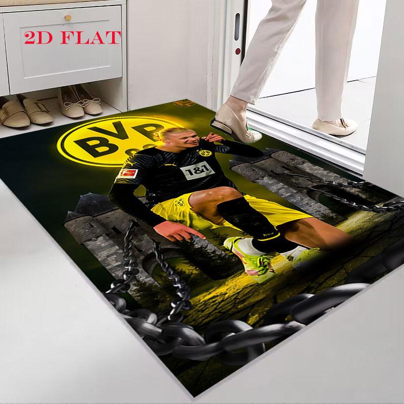 Erling Haaland Force Poster Carpet Rug for Living Room Bedroom Home Sofa Decoration,Kids play Nonslip Floor Mat