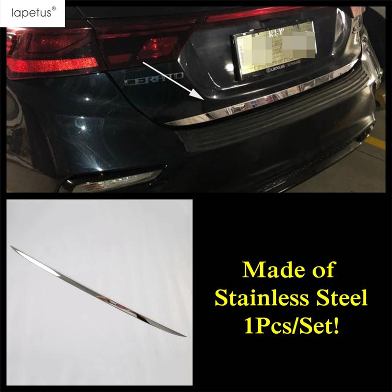 Car Rear Trunk Tail Door Strip Decoration Cover Trim For Kia Cerato / Forte / K3     Stainless Steel Accessories