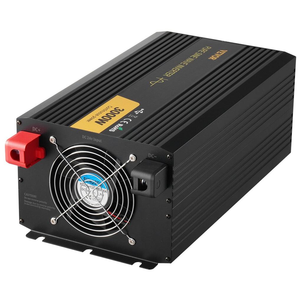 Pure Sine Wave Inverter Power Inverter 3000W DC24V To AC230V Inverter LCD