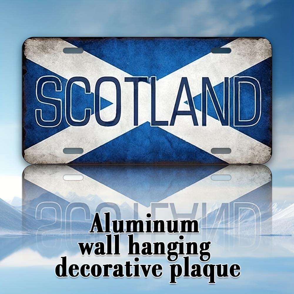 

Scotland St Andrews Cross Flag Vintage License Plate Style Aluminum Metal Sign Retro UK Country Travel Souvenir Wall Art Decor 15x30cm(5.9x7.8inch)