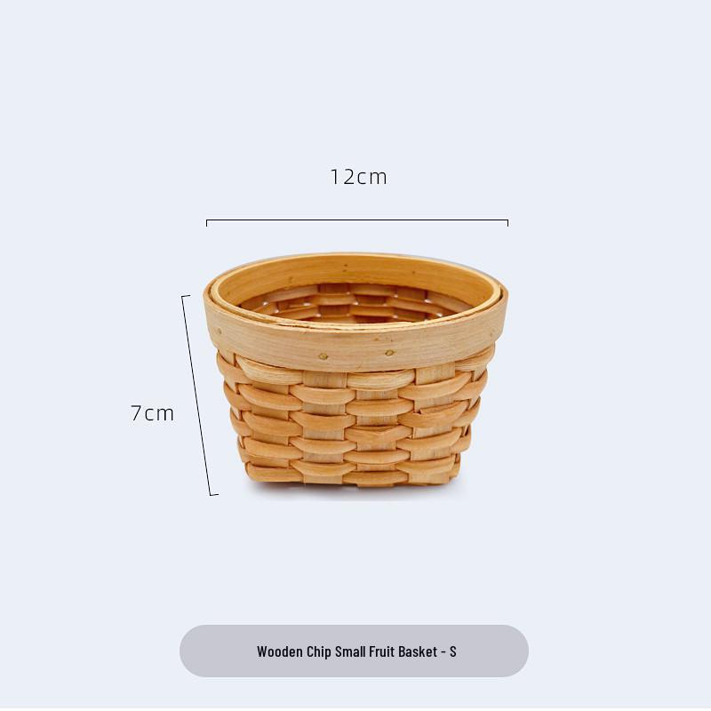Small Hand-Held Rattan Bamboo Picnic and Storage Basket