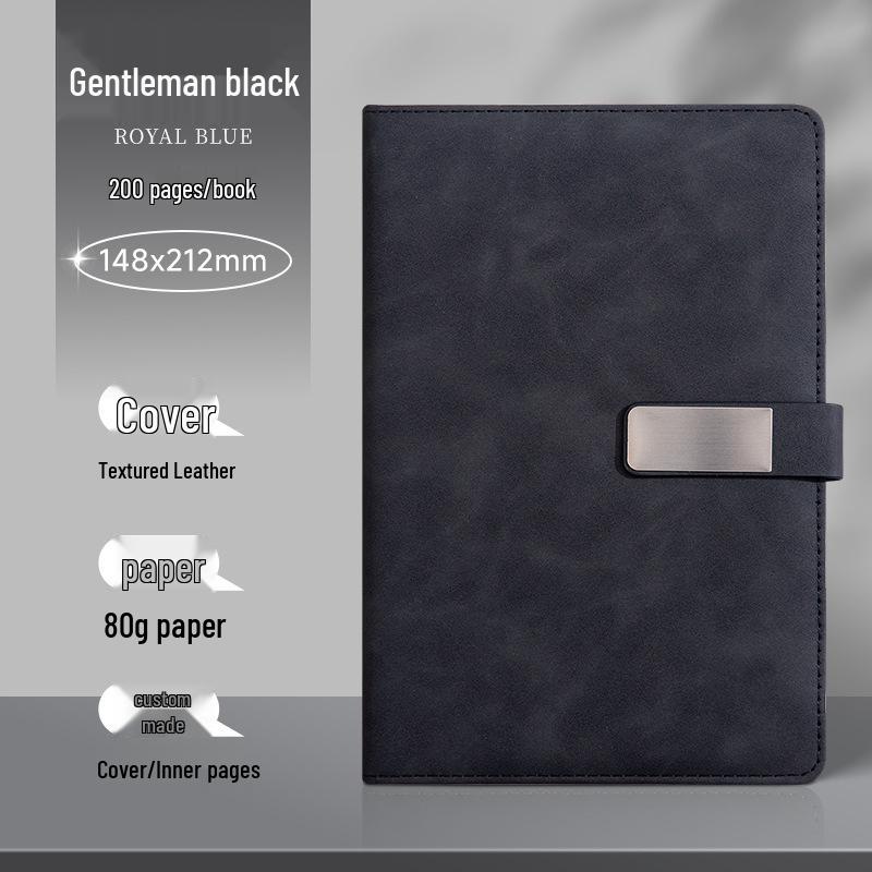 Custom Logo A5/B5 Leather Notebook Gift Set for Office Meetings