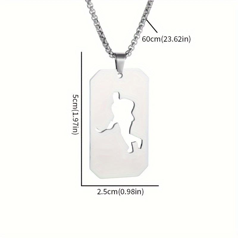 Football stainless steel pendant necklace, personalized hip-hop