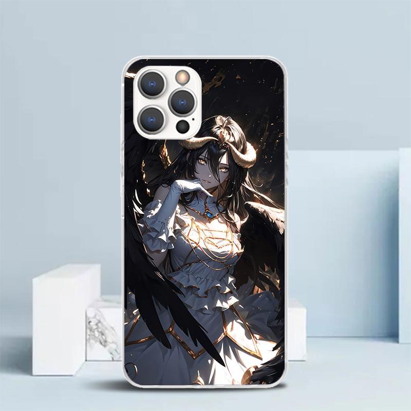 Albedo Overlord Anime Phone Case For IPhone 16 17 Air 16E 15 14 Plus 13 Mini 12 11 Pro Max 7 8 + SE 2020 Soft TPU Back Cover 16