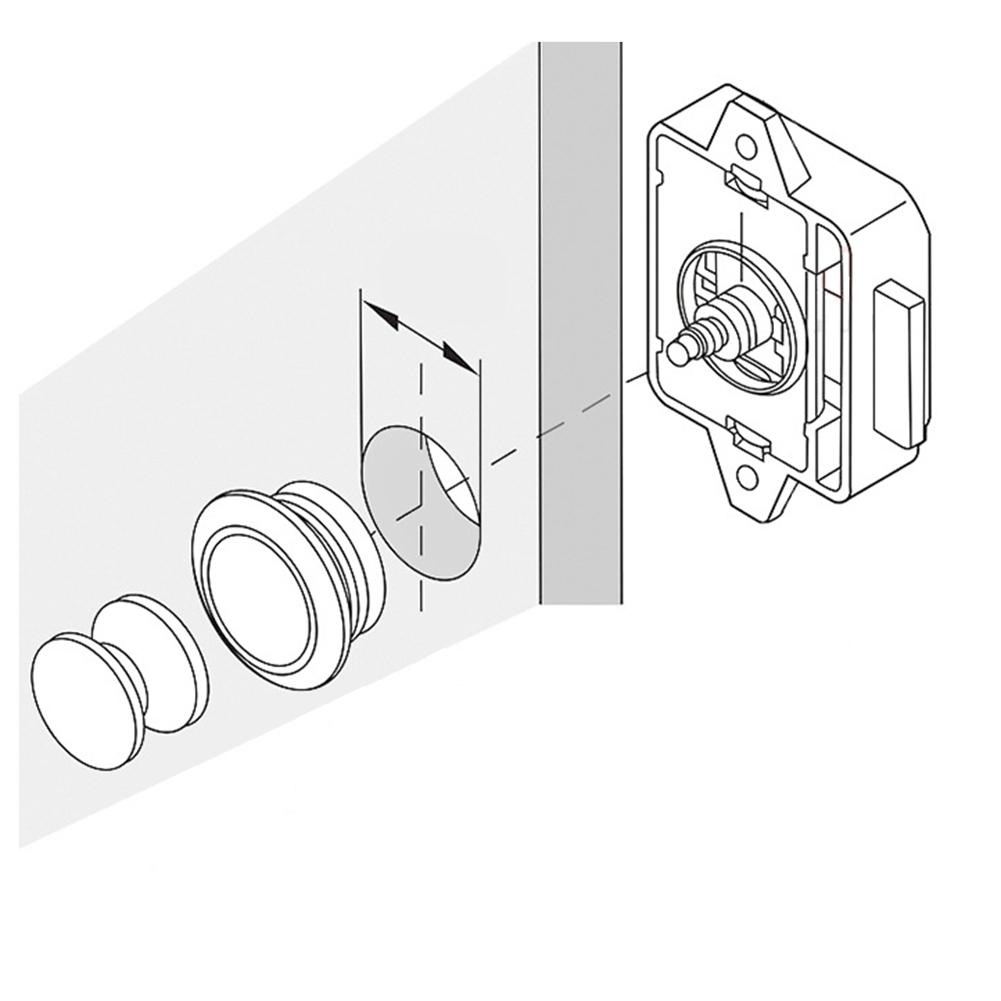 Keyless RV Push Cabinet Locks Cabinet Door Catches Locks Push Button Catch Locks Latch Knobs For RVs Camper Caravan
