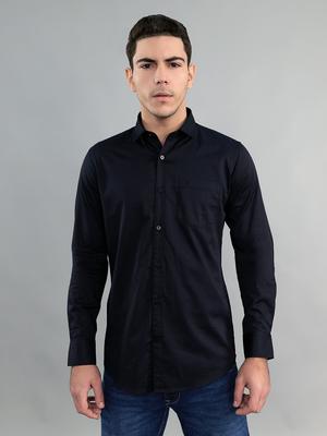 Men's Slim Fit Solid Full Sleeve Shirt