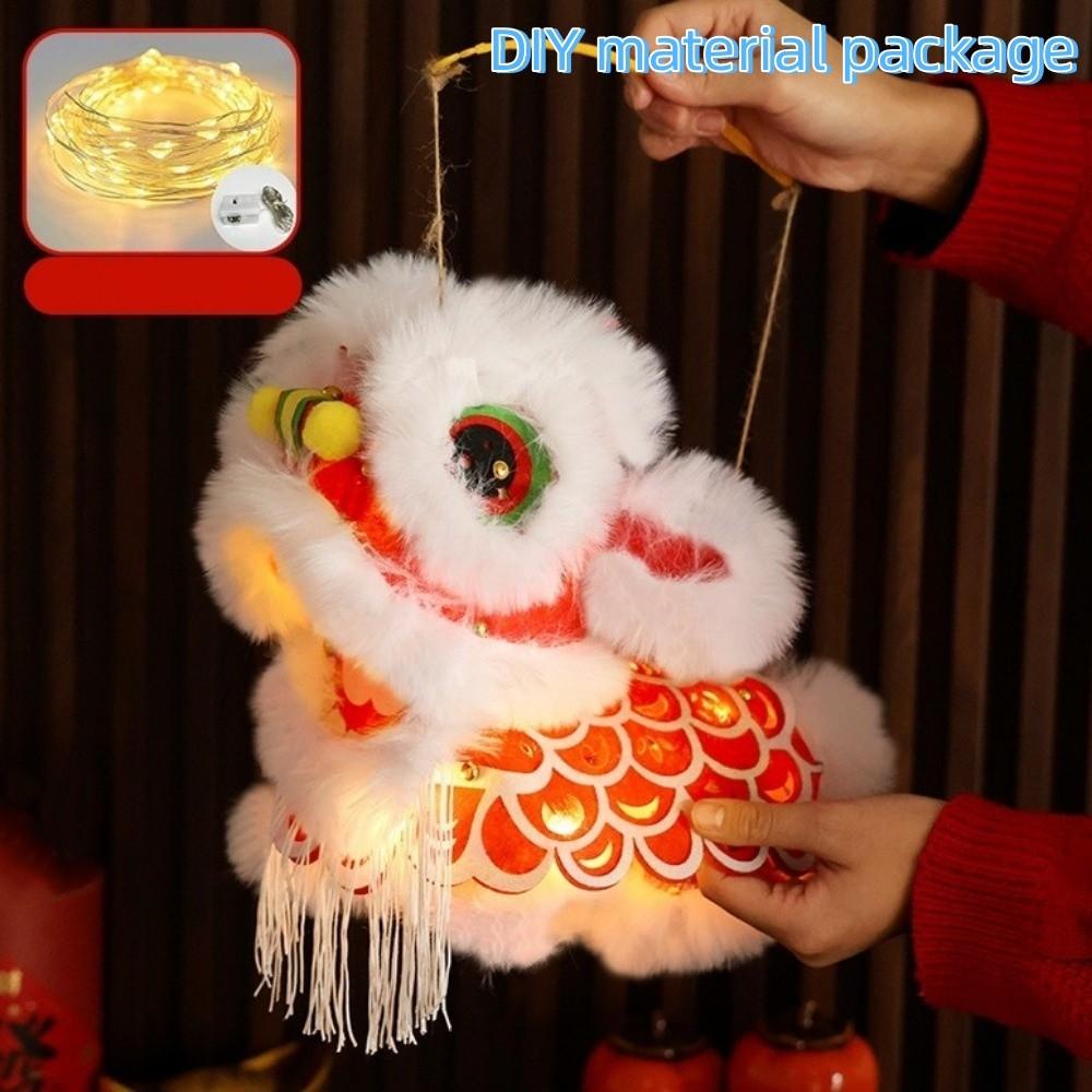 Chinese Style New Year Lion Dance Lantern Traditional Luminous Lantern Toy Festival Atmosphere