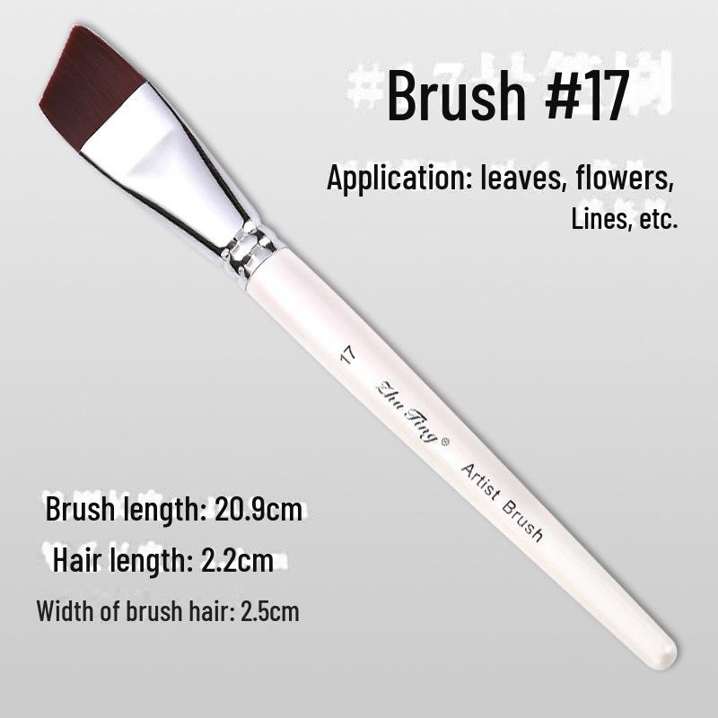 17-Piece Face Painting Brush Set for Various Artistic Techniques Like Line Work, Embossing, Blending, and More.