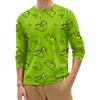 Men's Fashion Printed Round Neck Long Sleeve Bottoming Shirt Top