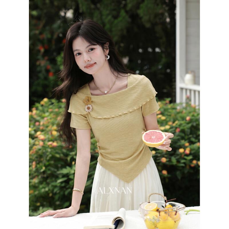 Women s Cowl Neck Short Sleeve T-shirt L