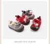 Spring 2026 Girls’ Soft Sole Walker Shoes - Non-Slip, Closed-Toe with Bow Detail