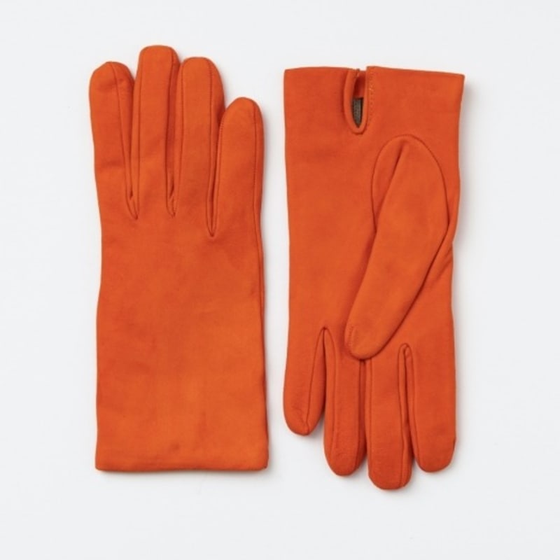 

ПЕРЧАТКИ OMEGA Nappa Женские(Замша цвета Hermes Orange) 7_L